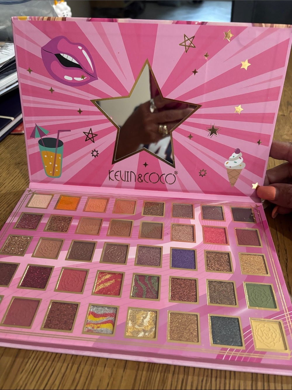Kevin & Coco Pink 42-Color Eyeshadow Palette BRAND NEW